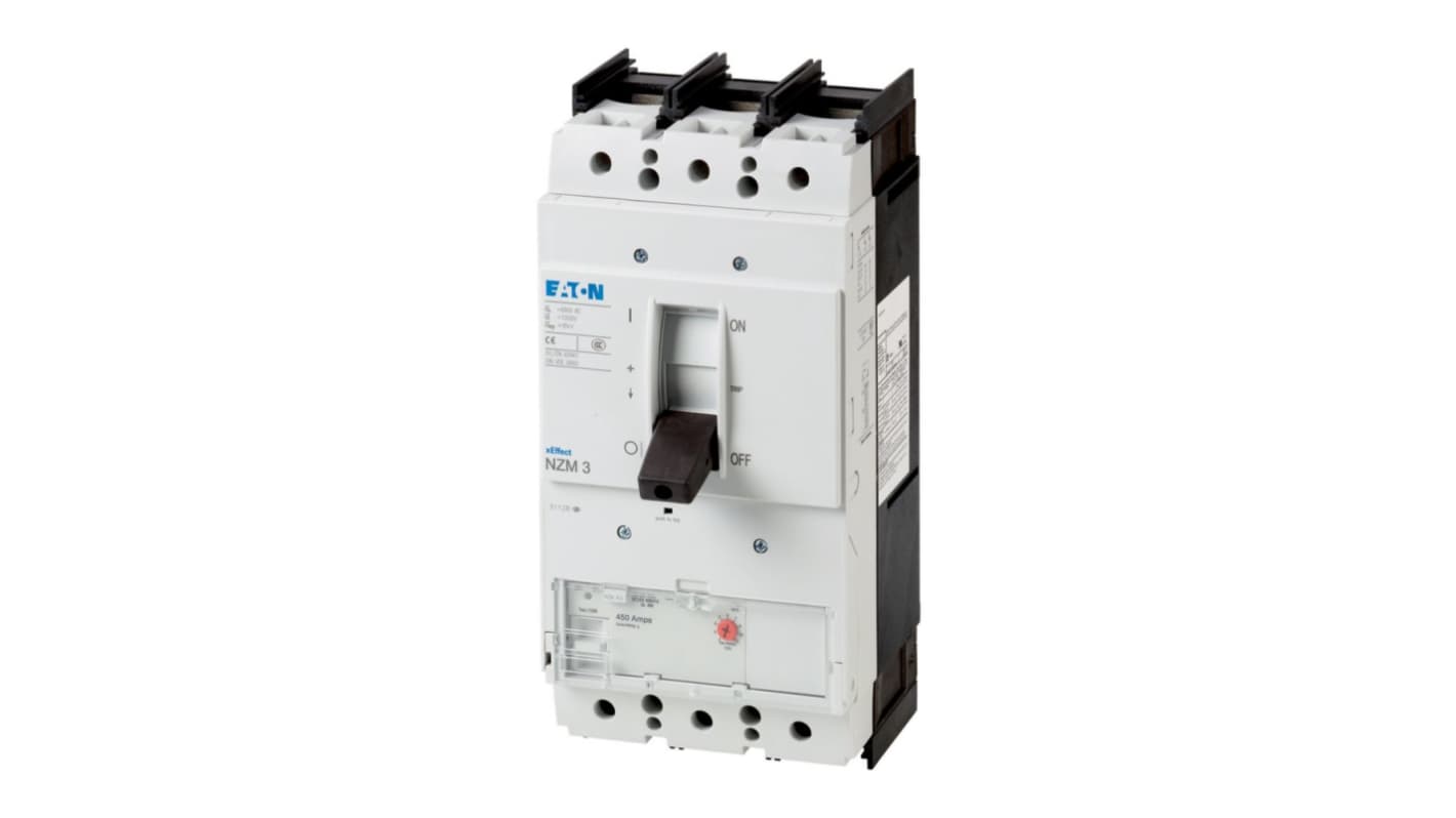 Eaton, Eaton Moeller NZM MCCB Molded Case Circuit Breaker 3P 450A, Breaking Capacity 5 kA, Fixed Mount