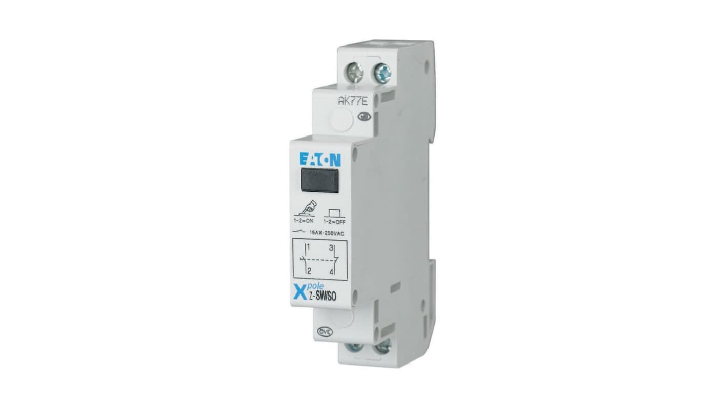 Eaton 2 Pole DIN Rail Isolator Switch - 16A Maximum Current, IP40