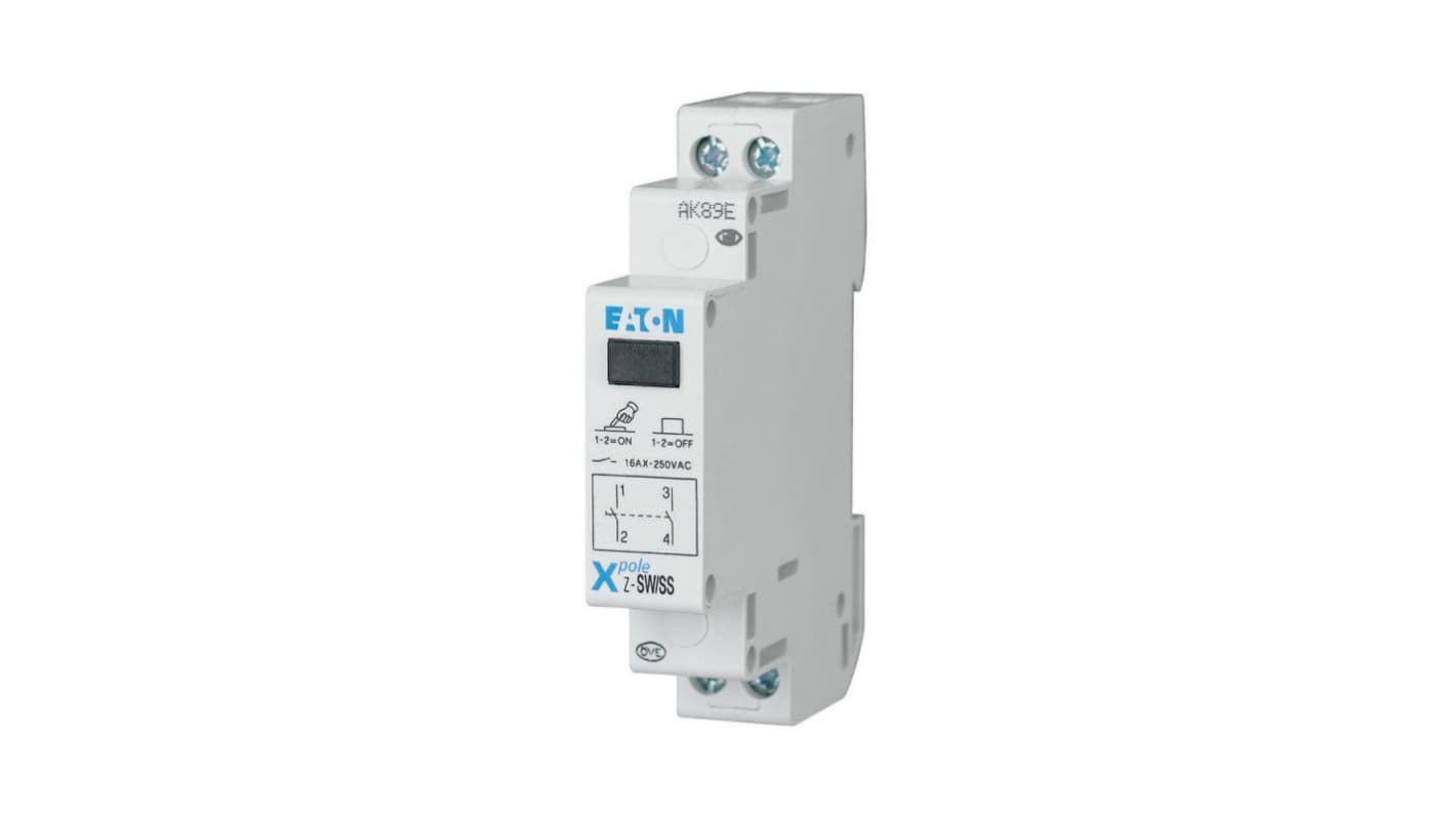 Eaton 2 Pole DIN Rail Isolator Switch - 16A Maximum Current, IP40