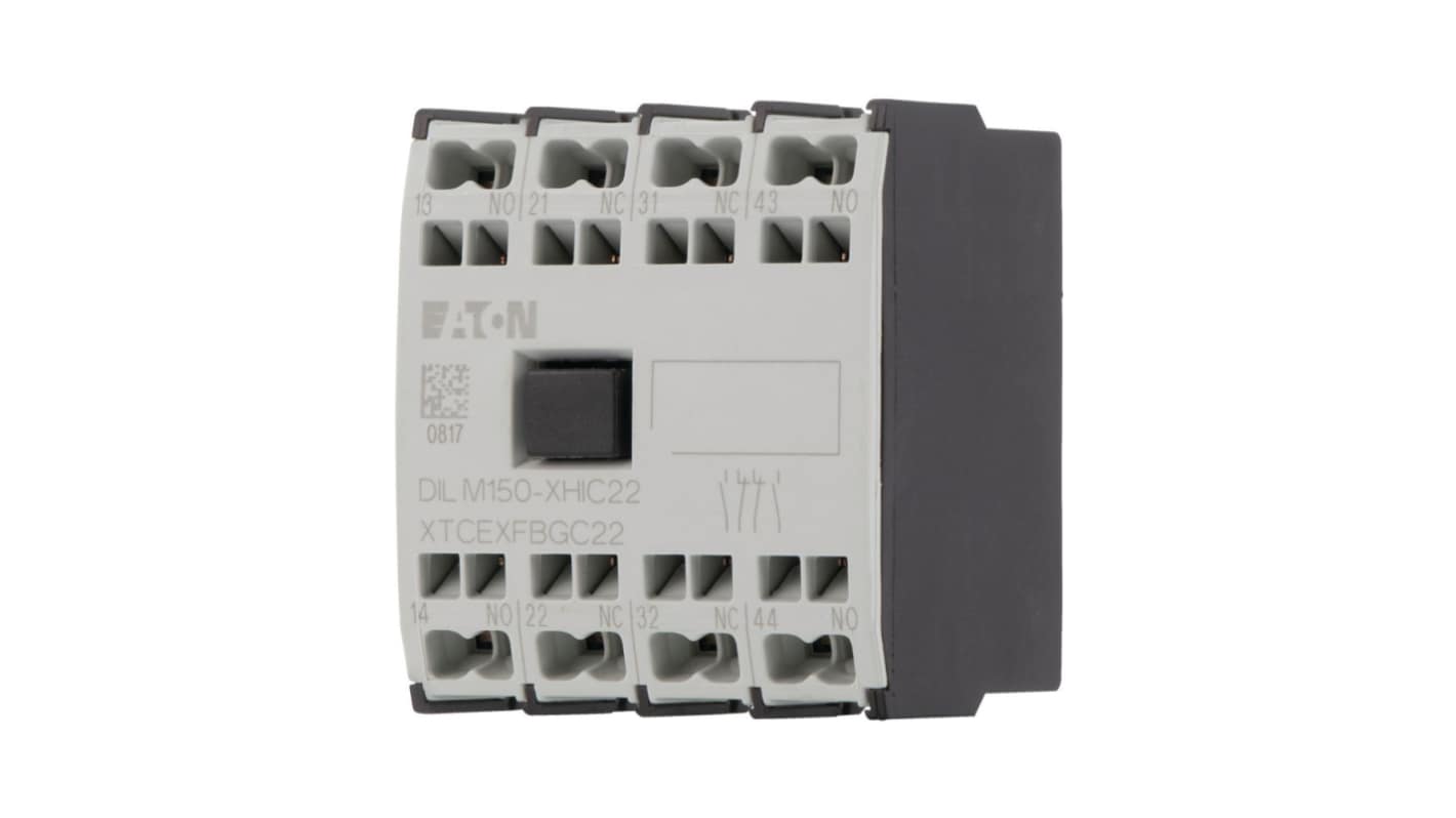 AUX-kontakt, Fastgøring foran, 2 N/C, 2 N/O DILM