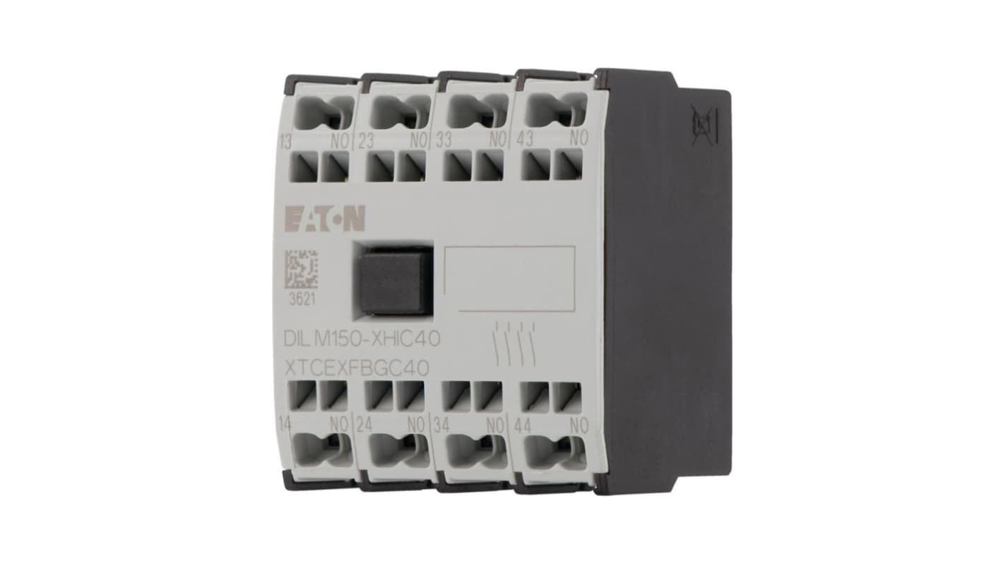 Eaton Auxiliary Contact, 4 Contact, 4 N/O, Front Fastening, DILM