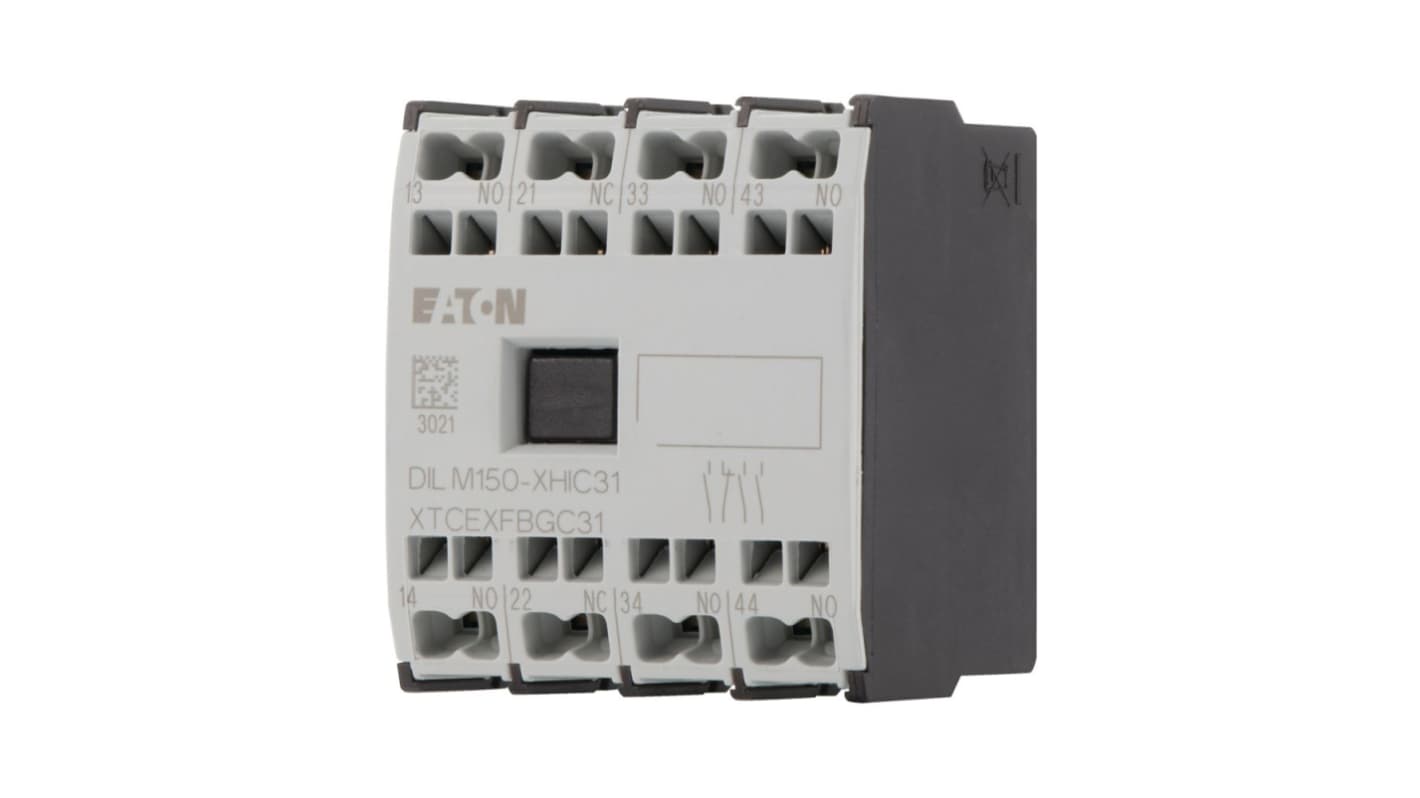 Eaton Auxiliary Contact, 4 Contact, 3 N/C, 3 N/O, Front Fastening, DILM