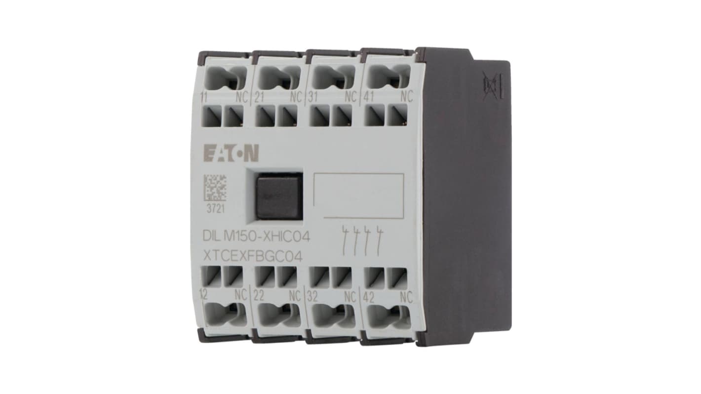 Eaton Auxiliary Contact, 4 Contact, 4 NC, Front Fastening, DILM