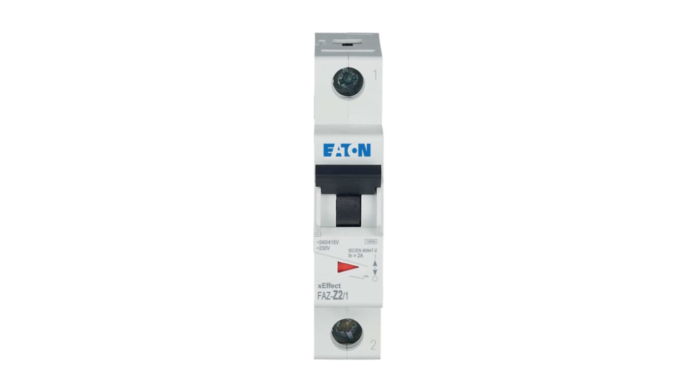 Eaton xEffect FAZ MCB, 1P, 2A, Type Z, 230V AC, 48V DC, 10 kA Breaking Capacity