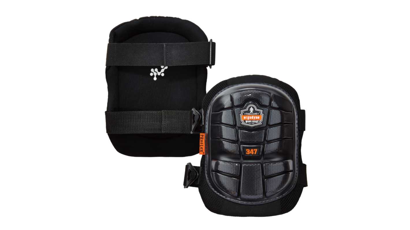 Ergodyne Black Anti Slip Elastic, Gel, Rubber Buckle Knee Pad Resistant to Slip