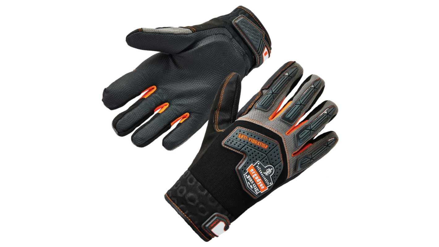 Ergodyne ProFlex Black Anti-Vibration Work Gloves, Size XL