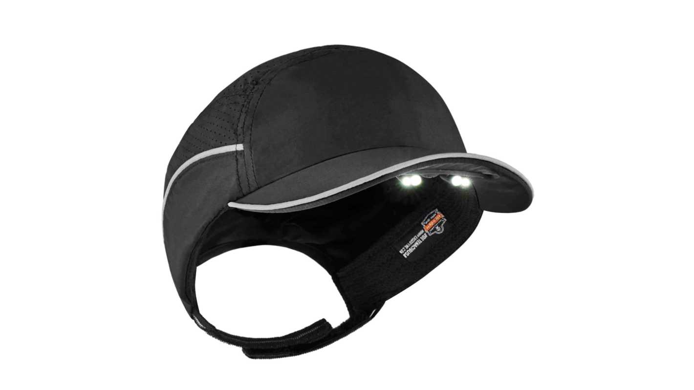 Ergodyne Black Standard Peak Bump Cap, Foam Protective Material