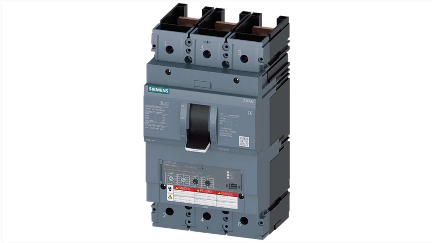 Siemens, SENTRON MCCB Molded Case Circuit Breaker 3P 250A, Breaking Capacity 100 kA, Fixed Mount
