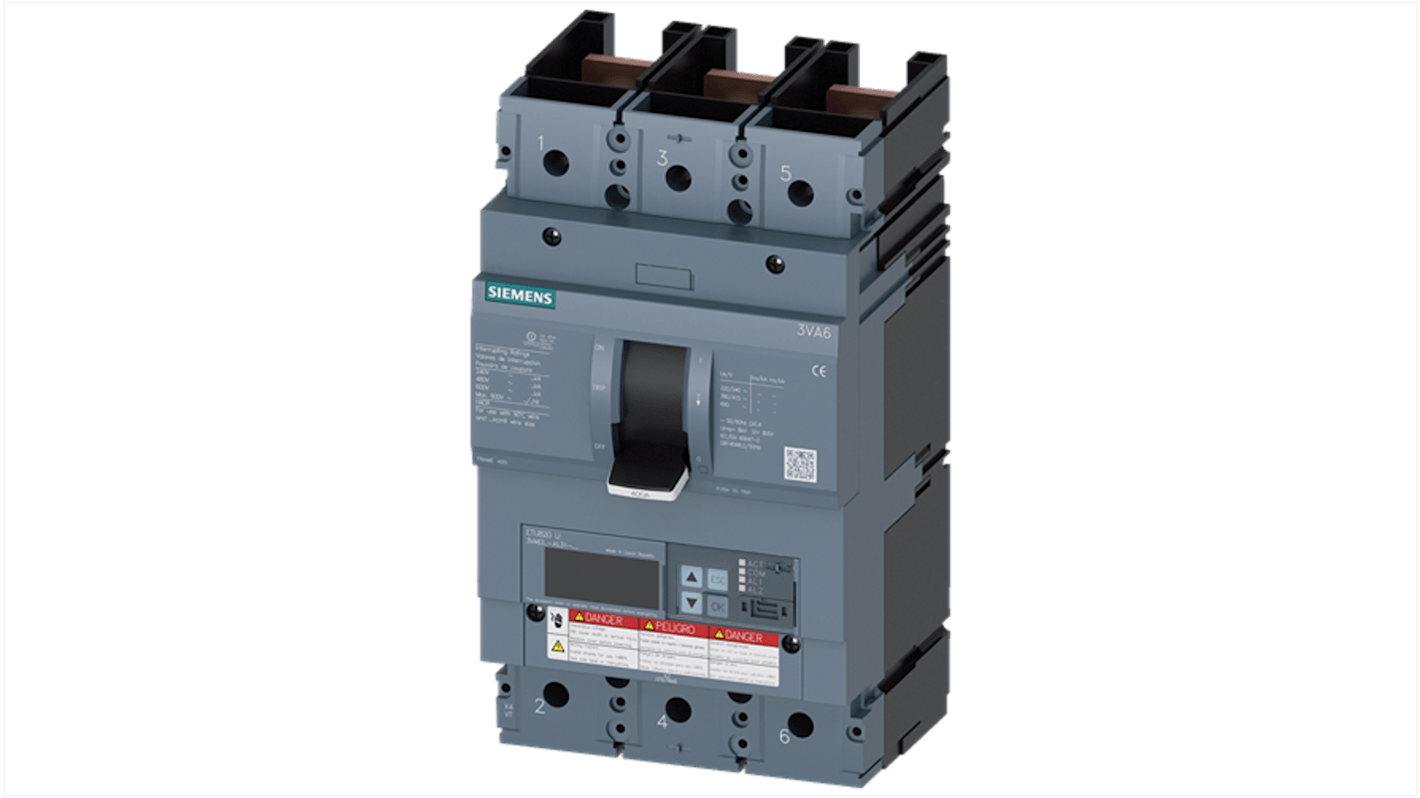 Siemens, SENTRON MCCB Molded Case Circuit Breaker 3P 250A, Breaking Capacity 100 kA, Fixed Mount