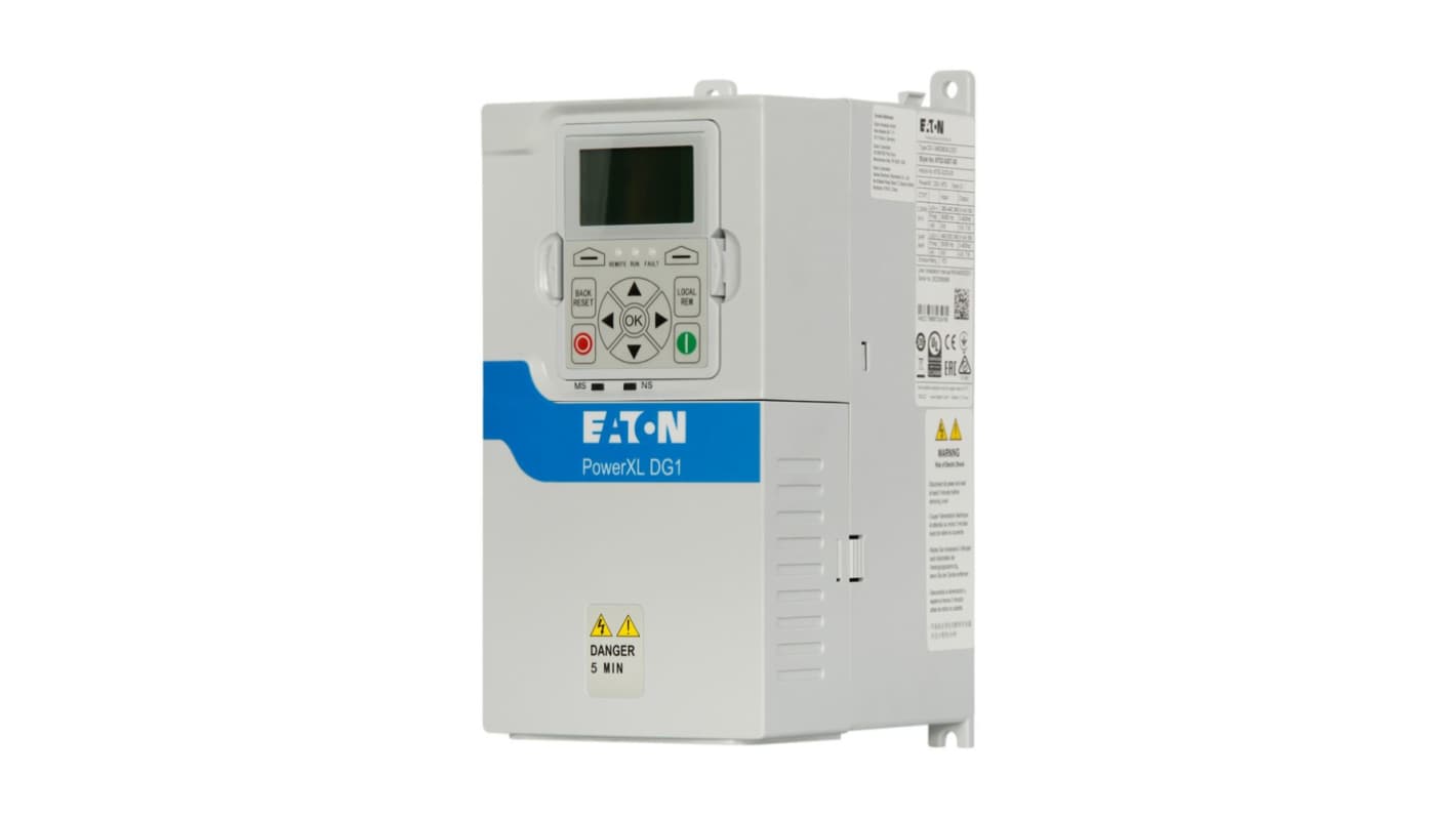 Eaton Inverter Drive, 0.75 kW, 3 Phase, 400 V ac, 2.2 A, DG1 Series