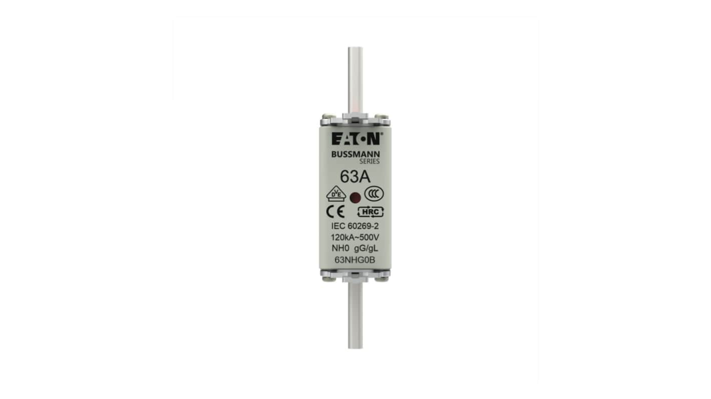Eaton 63A NH Fuse, 58 x 30 x 125mm, 500V ac