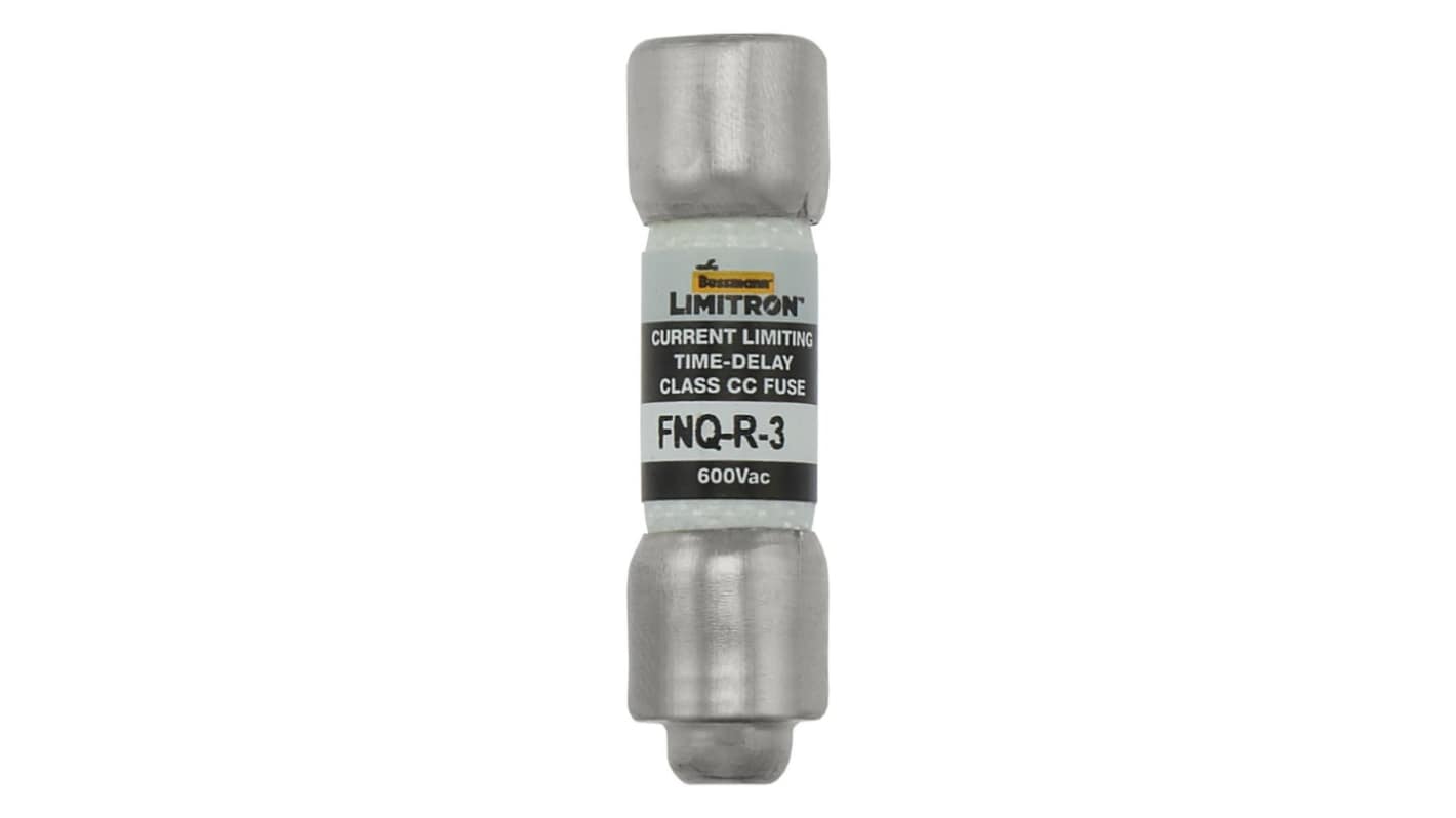 Eaton 3A Cartridge Fuse, 0.41 x 1.5in, 600V ac
