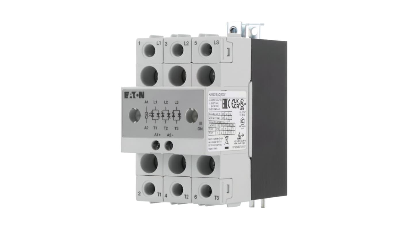 HLR Series Solid State Relay, 20 A Load, Chassis Mount, 660 V ac Load, 275 V ac Control