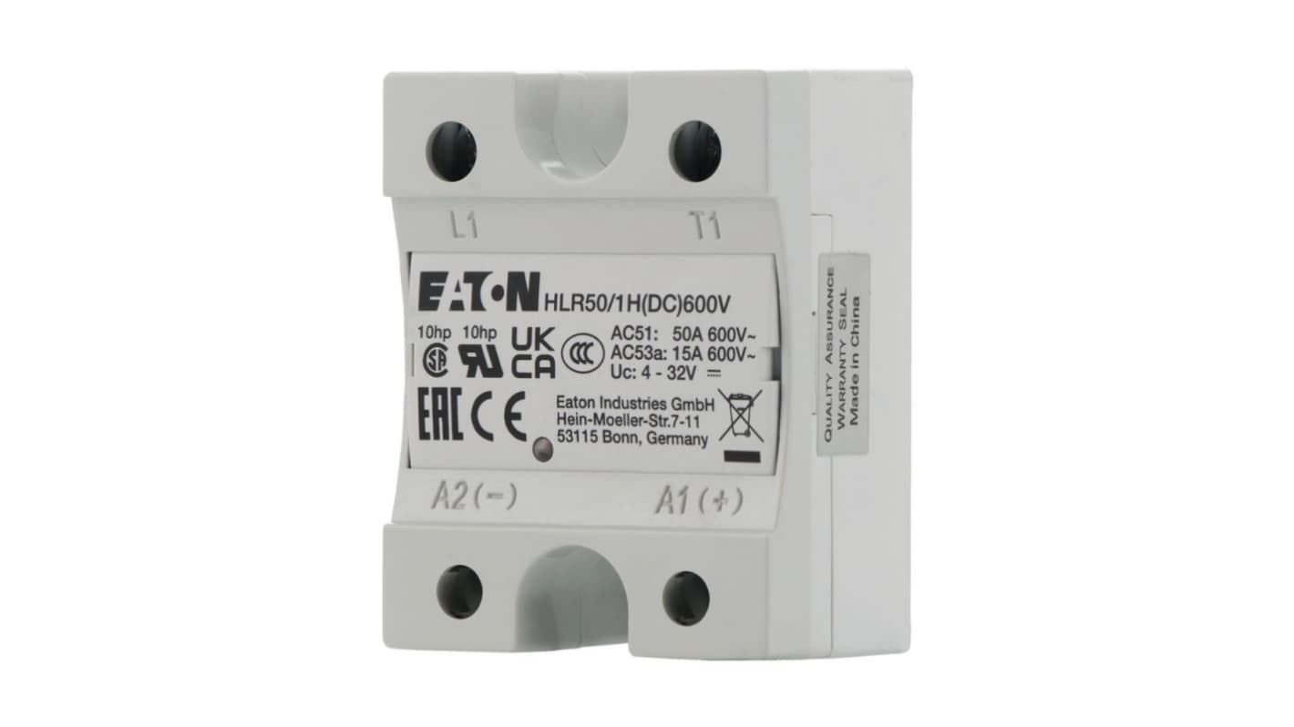 HLR Series Solid State Relay, 50 A Load, Chassis Mount, 660 V ac Load, 32 V dc Control
