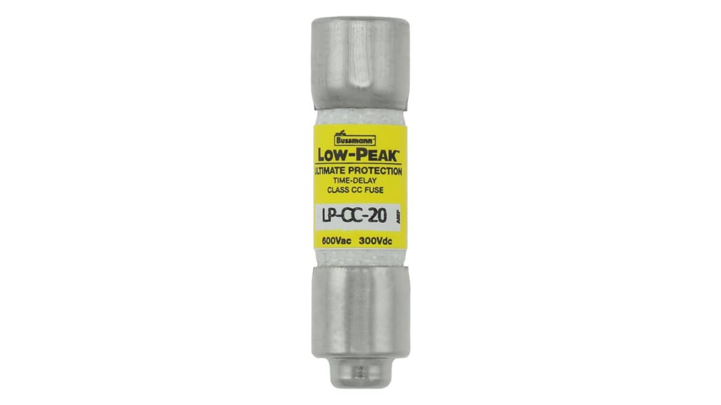 Eaton 20A T Melamine Cartridge Fuse, 1.5 x 0.41in