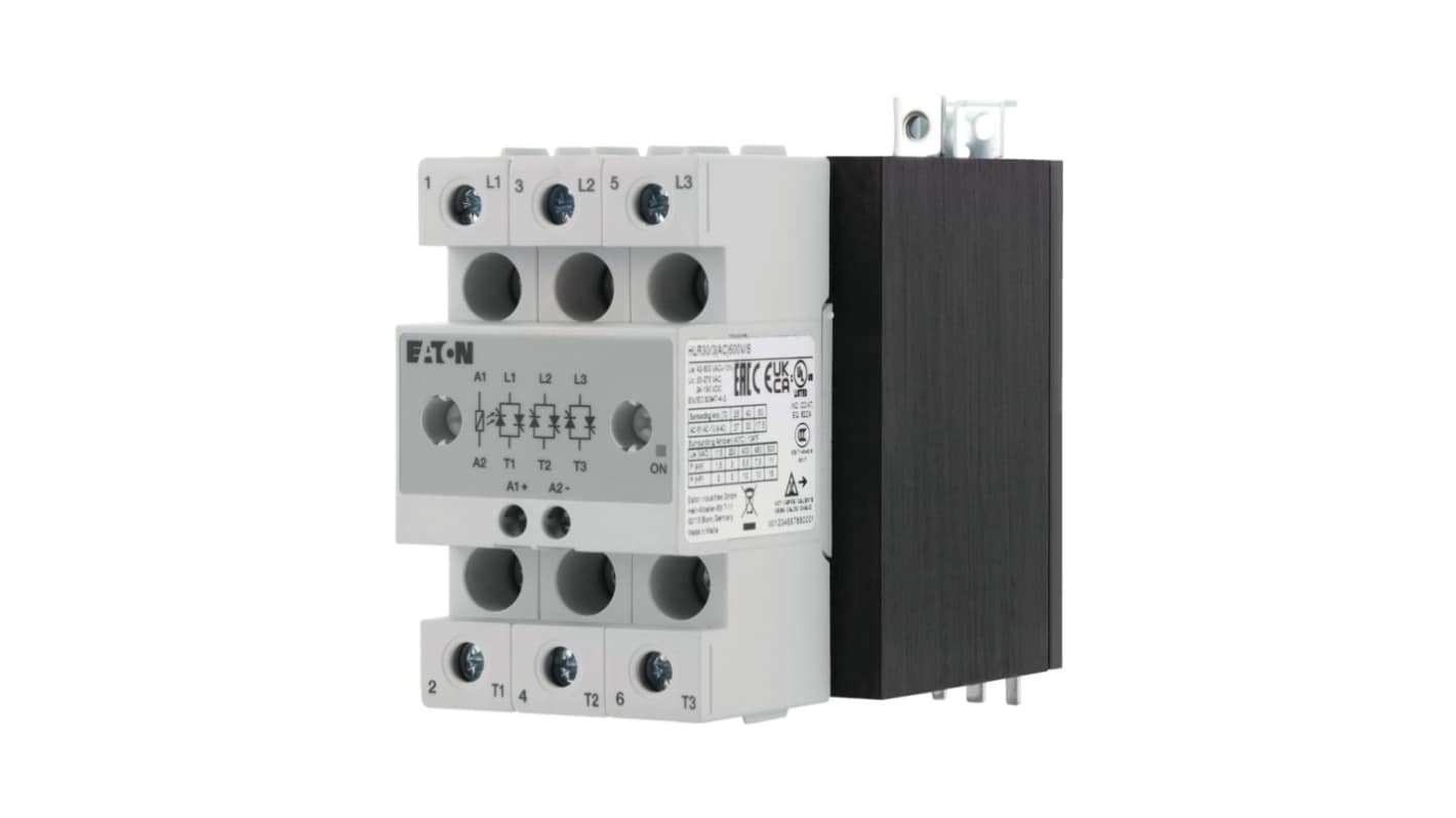HLR Series Solid State Relay, 30 A Load, Chassis Mount, 660 V ac Load, 275 V ac Control
