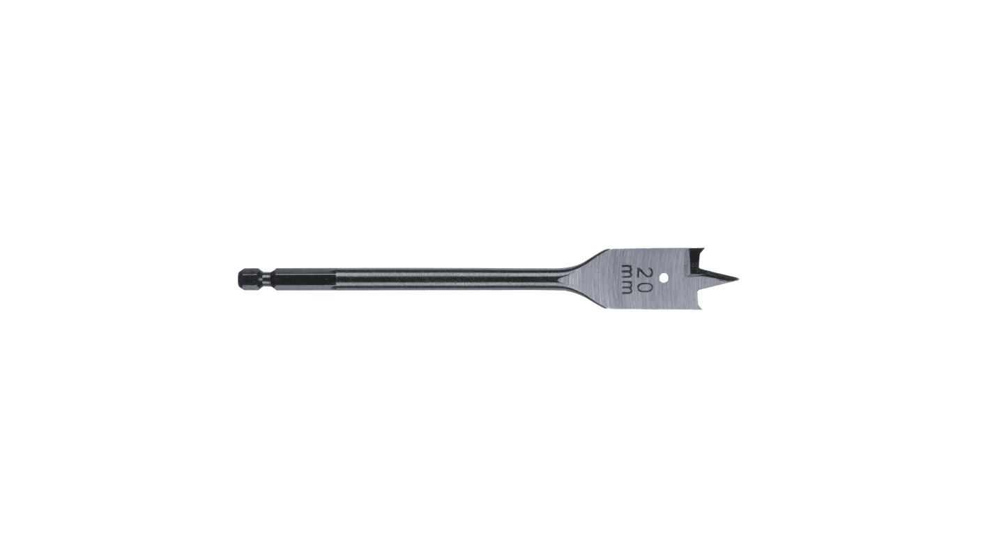 4932 Series Flat Wood Drill Bit for Wood, 20mm Diameter, 152 mm Overall