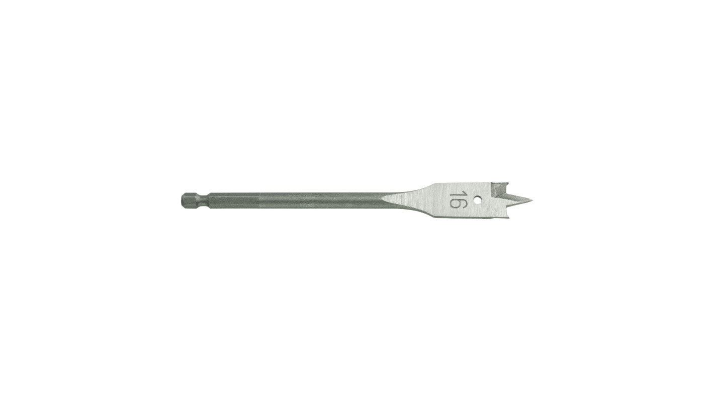 4932 Series Flat Wood Drill Bit for Wood, 16mm Diameter, 152 mm Overall