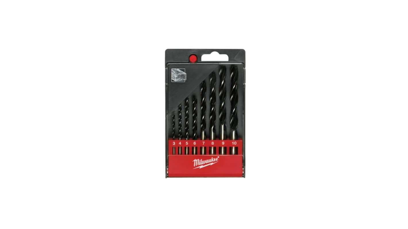 Set punte per trapano Milwaukee, Ø da 3mm a 10mm, 8 pezzi