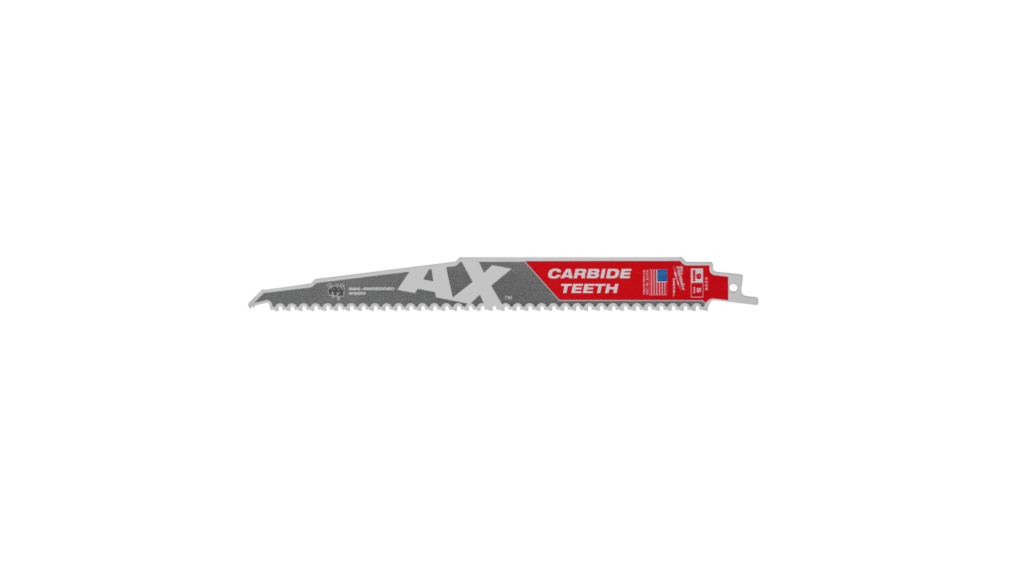Milwaukee, 5 Teeth Per Inch Plastic, Wood 230mm Cutting Length Reciprocating Saw Blade, Pack of 1