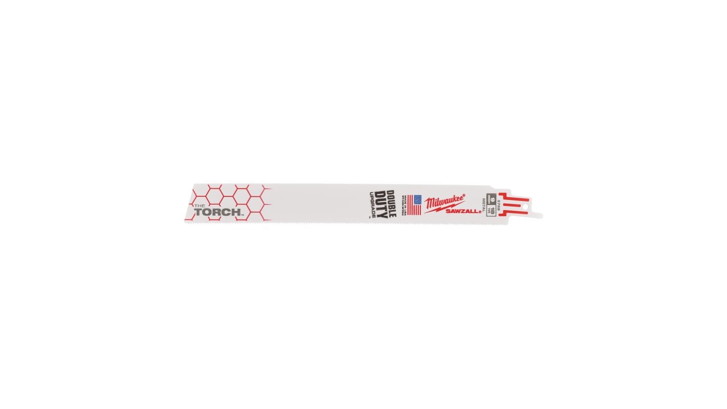 Lama per seghetto alternativo Milwaukee, lunghezza di taglio 230mm, 18 denti per pollice , 5 pezzi