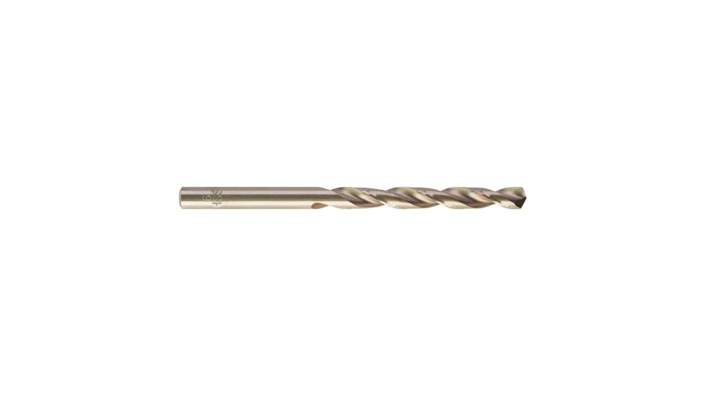 4932 Series HSS-G Twist Drill Bit for Metal, 6mm Diameter, 93 mm Overall