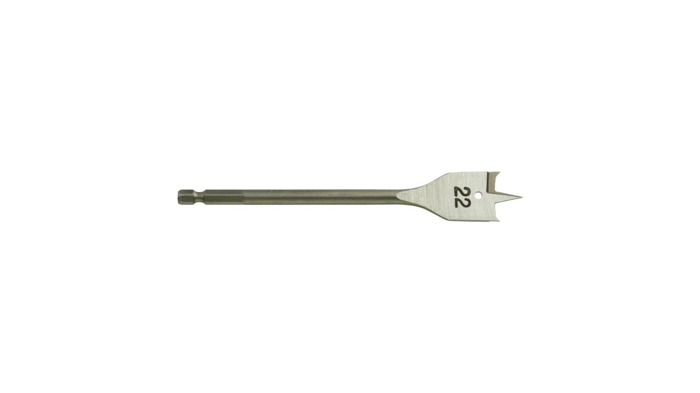 4932 Series Flat Wood Drill Bit for Wood, 22mm Diameter, 152 mm Overall