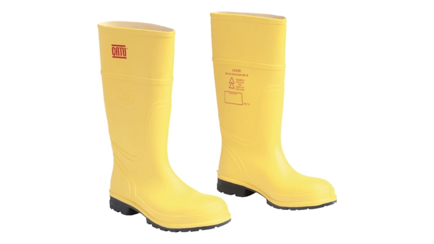 MV-136J Yellow Steel Toe Capped Unisex Safety Boot, UK 6.5, EU 40