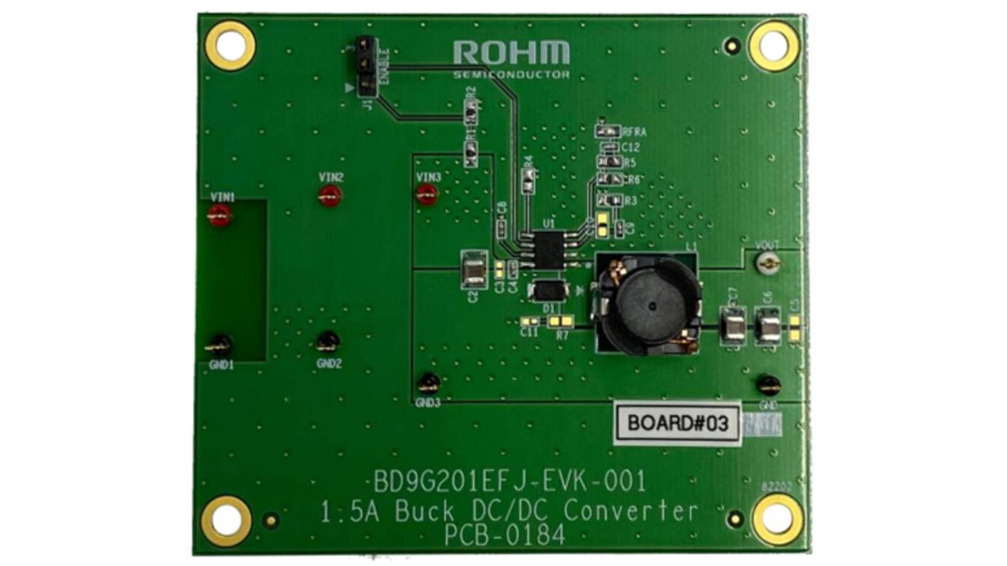 ローム 評価キット, 評価キット, バックコンバータ, 1チャンネル降圧DC/DCコンバータ 用, BD9G201EFJ-EVK-001