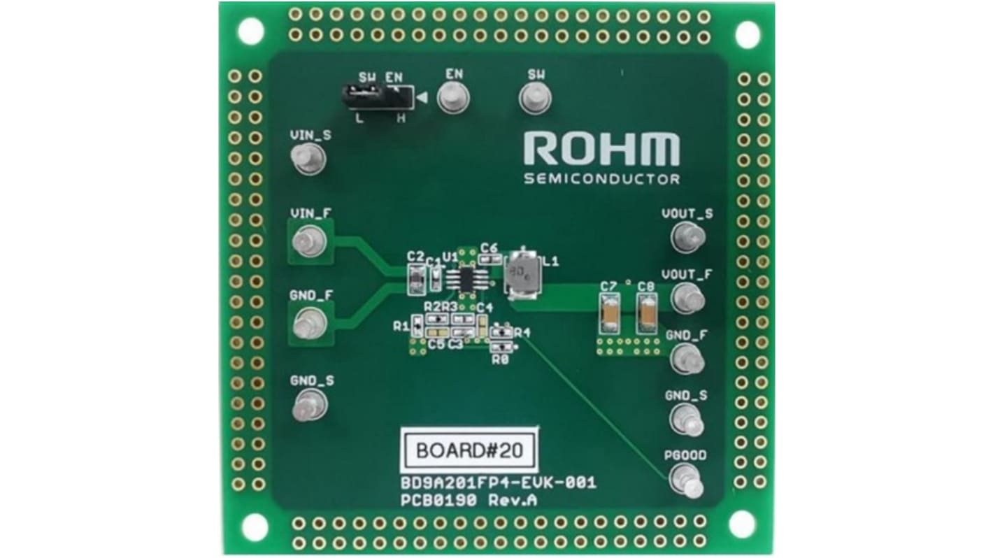 ROHM BD9A201FP4-EVK-001 Buck Converter for BD9A201FP4-LBZ for Single Channel Buck DC/DC Converter