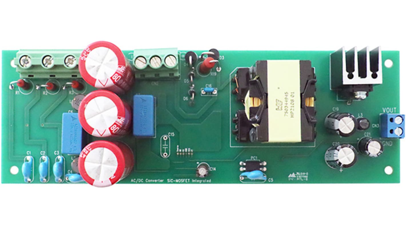 ROHM BM2SC124FP2-EVK-001, 回扫转换器 评估测试板, BM2SC124FP2-LBZ芯片
