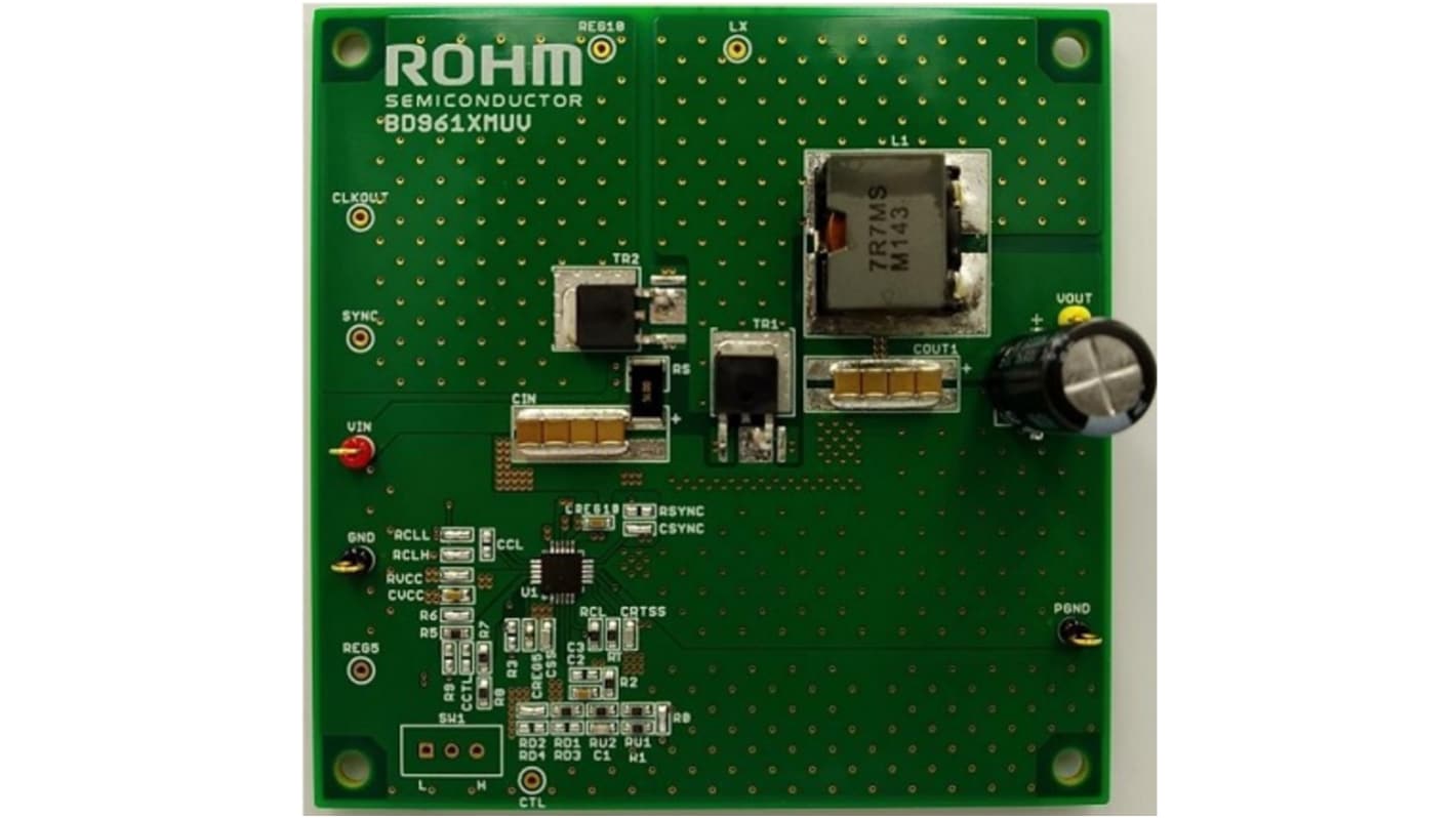 ローム 評価ボード, 評価ボード, バック / ブーストコントローラ, 同期昇圧DC/DCコントローラ 用, BD9611MUV-EVK-001