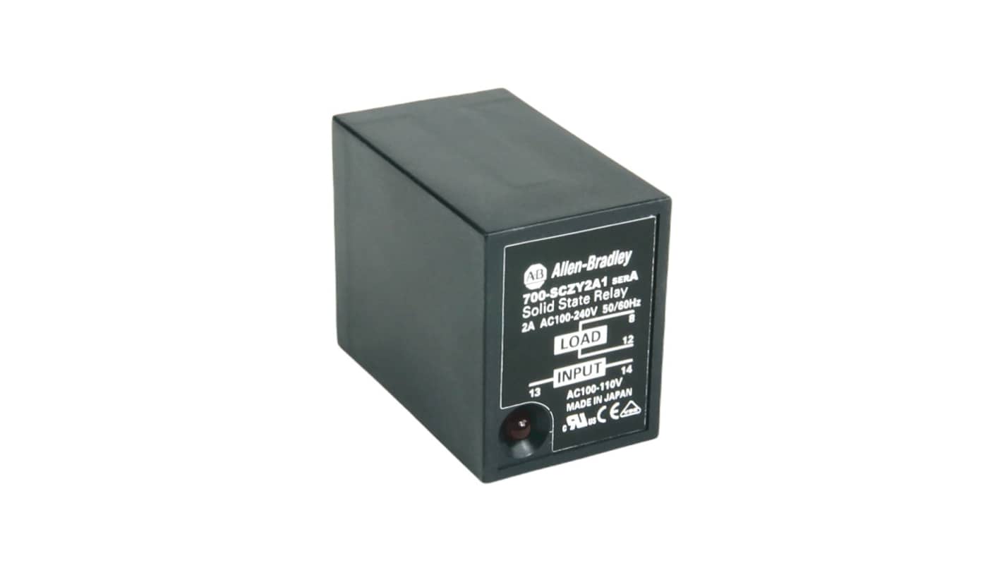 Allen Bradley 700-SCZN Series Solid State Relay, 3 A Load, DIN Rail, Panel Mount, 600 V ac/dc Load, 32 V ac/dc Control