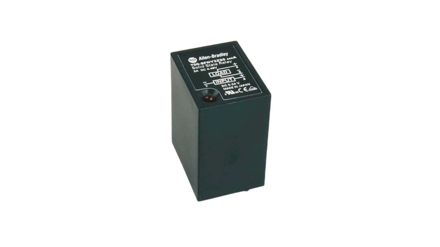 Allen Bradley 700-SFNY Series DIN Rail Mount Timer Relay, 4 → 24V dc, 2-Contact, 0.1 to 10h, DPDT