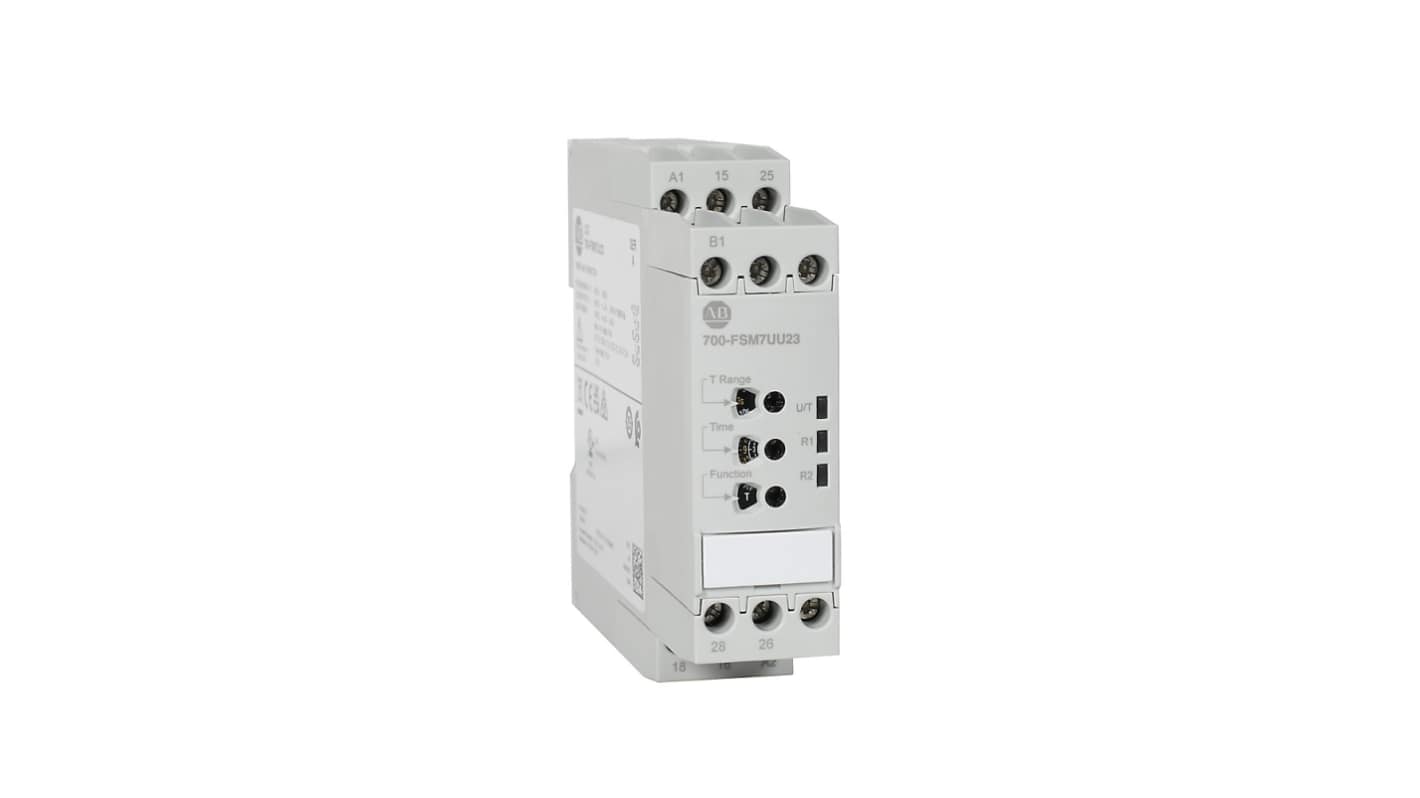 Timer Relay Allen Bradley, intervallo 0.1 to 10h, 2 poli, DPDT, Guida DIN