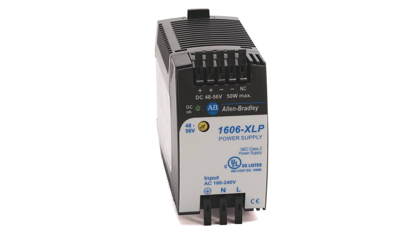 Allen Bradley 1606 DIN Rail Power Supply, 380 → 480V ac Input, 24 → 28V dc Output, 3.75A Output, 90W