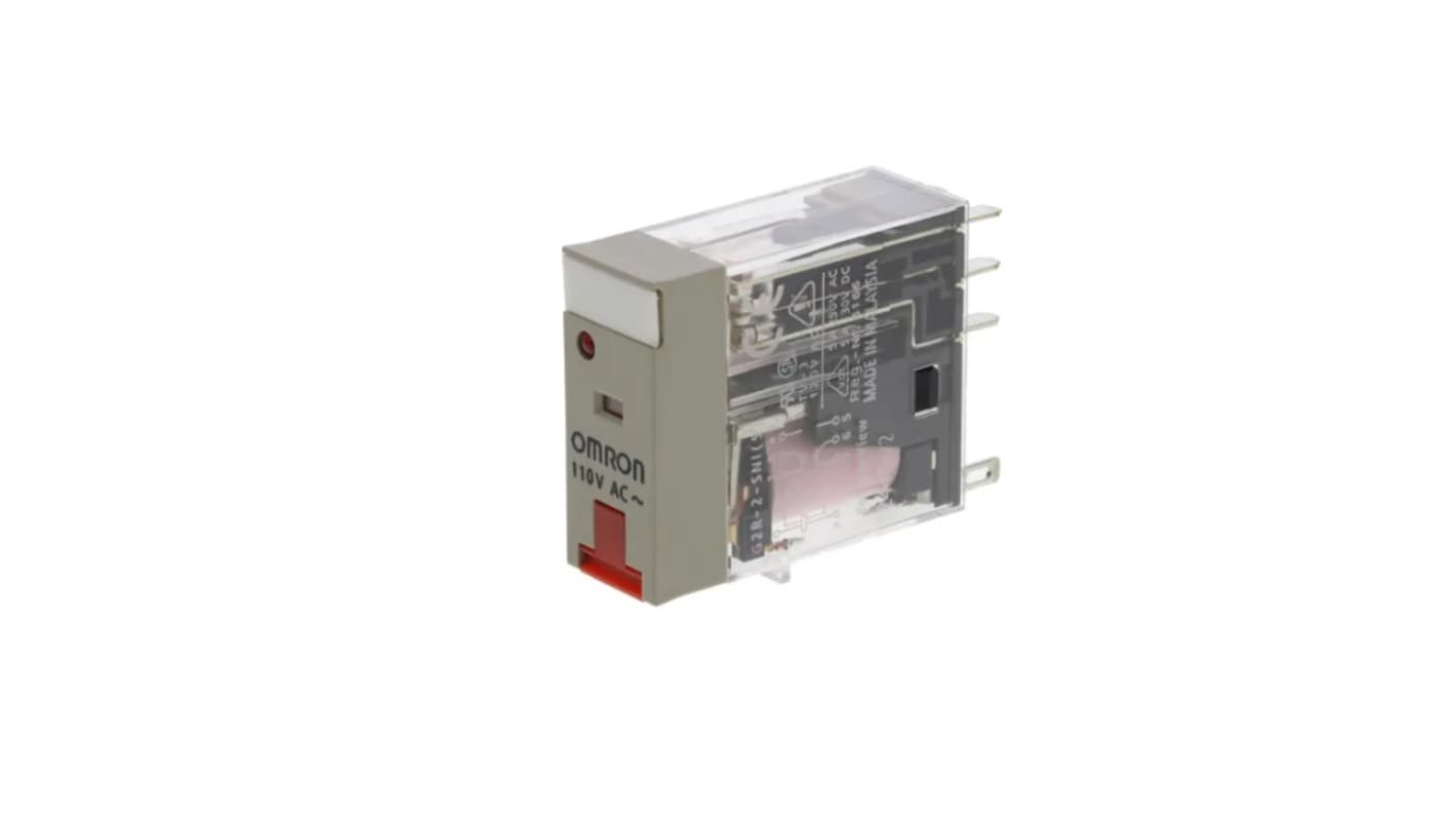 Omron Plug In Latching Power Relay, 200/220V ac Coil, 5A Switching Current, DPDT