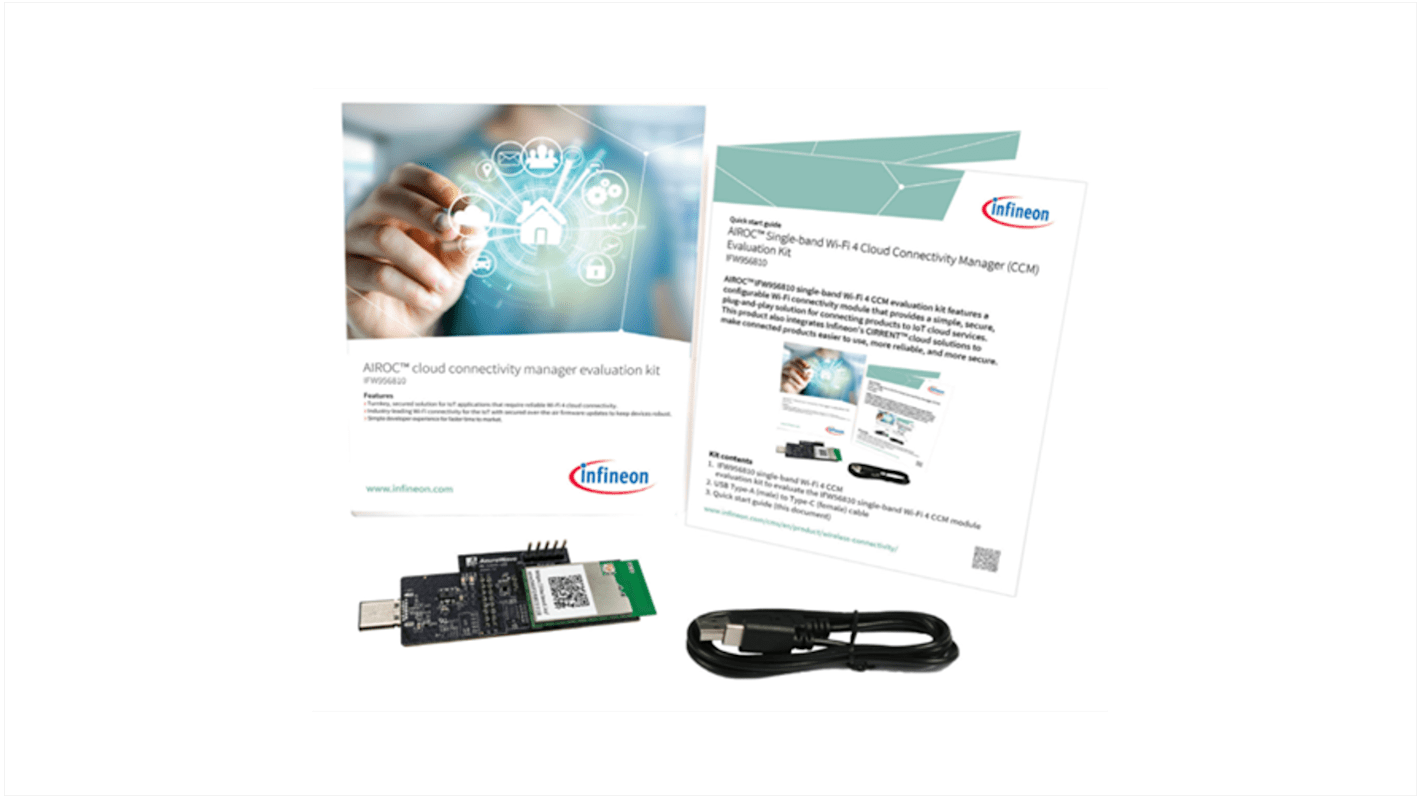AIROC Single-Band Wi-Fi 4 Cloud Connectivity Manager IFW956810 Evaluation Kit Evaluation Kit for Single-Band Wi-fi 4