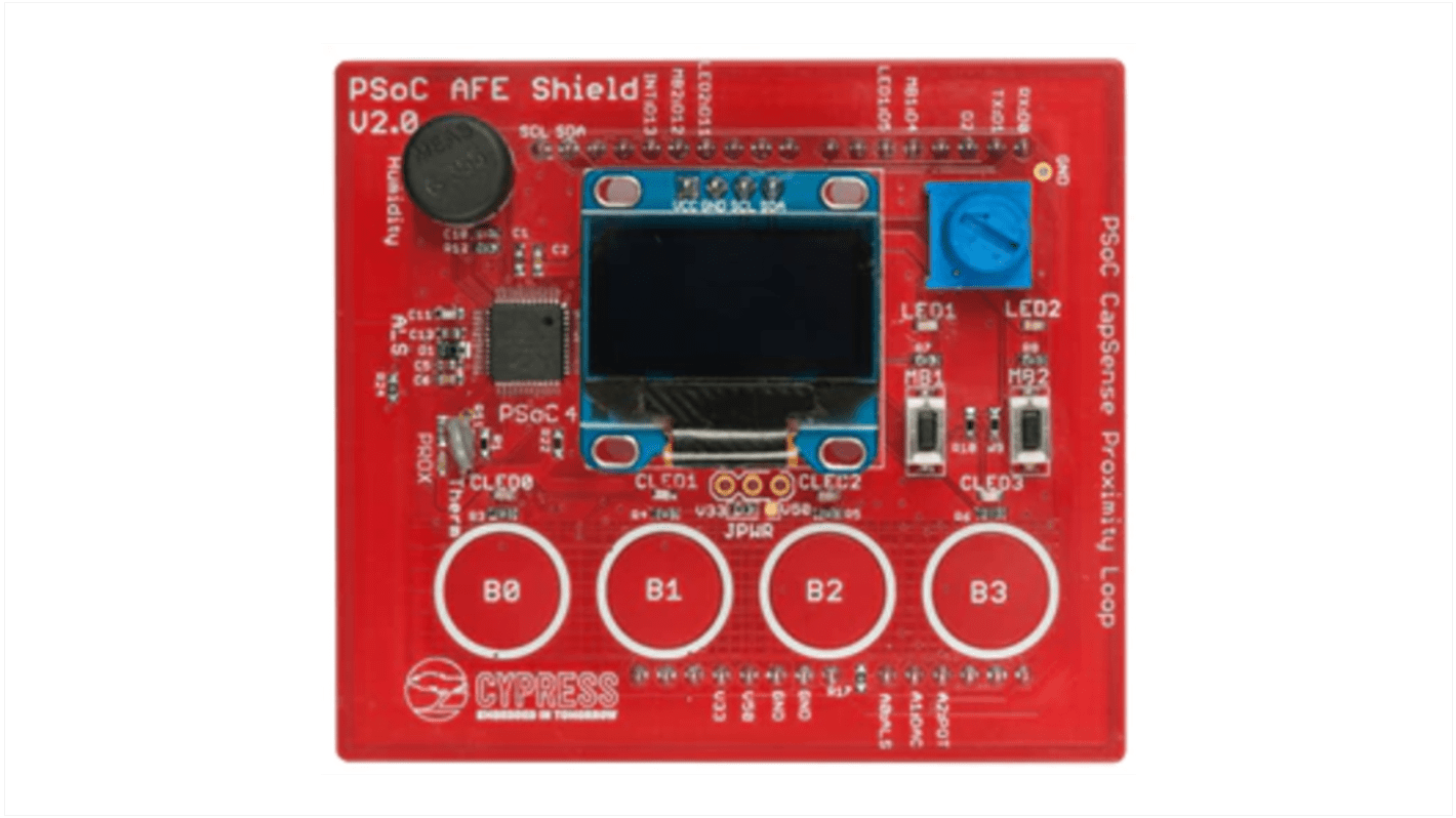 Infineon マイクロコントローラ, Arduino Uno WiFi, PSoC 4 Analog Front End ( AFE ) Shield Kit, PSoC, CY8CKIT-032