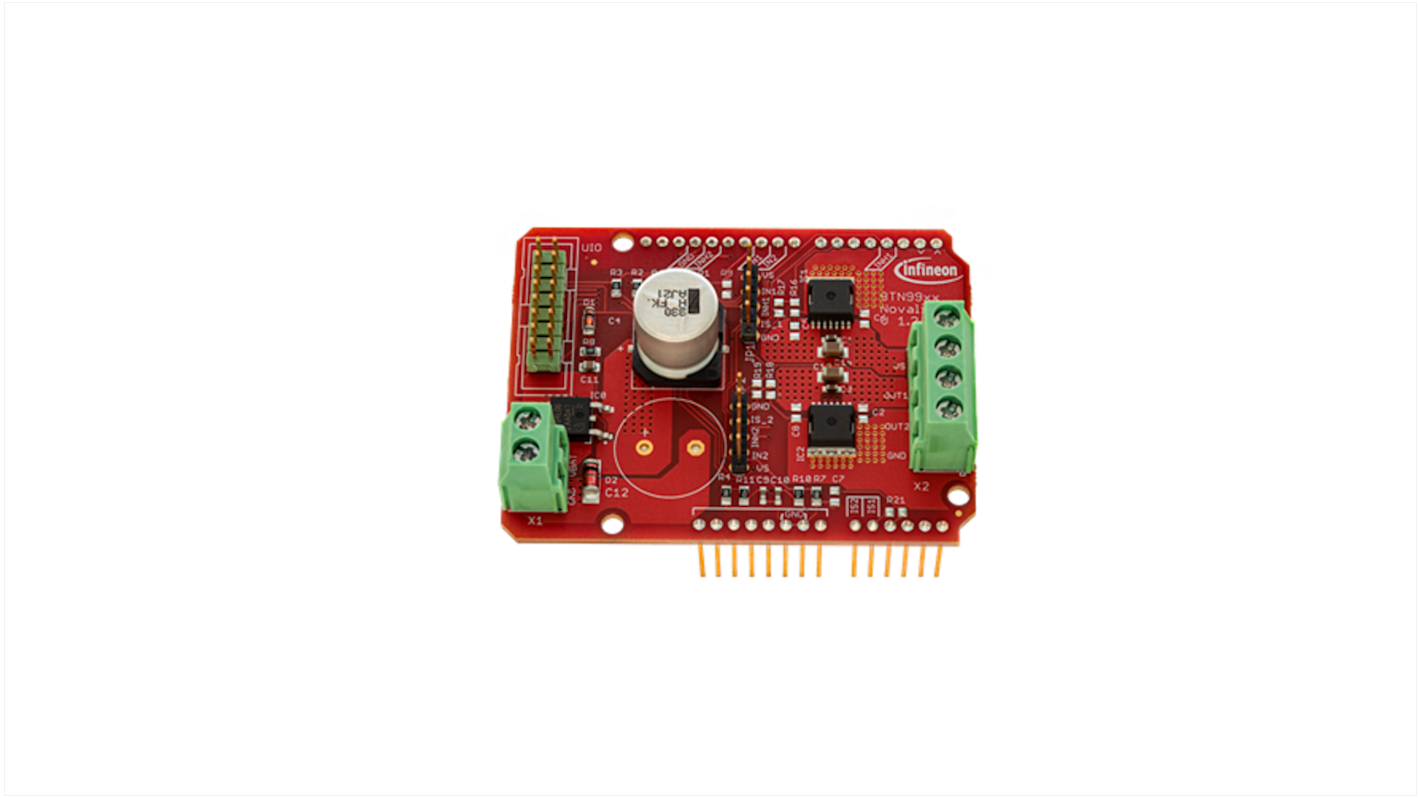 インフィニオン 評価ボード, 評価ボード, モータ制御, Arduino 用, DCSHIELDBTN9960LVTOBO1