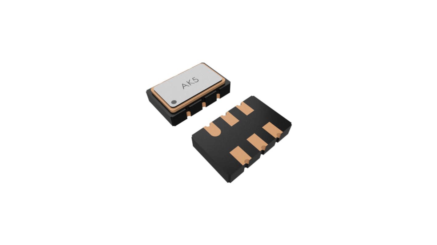 Abracon, 125MHz Clock Oscillator Oscillator, 25ppm LVDS SMD AK5DAF1-125.0000T2
