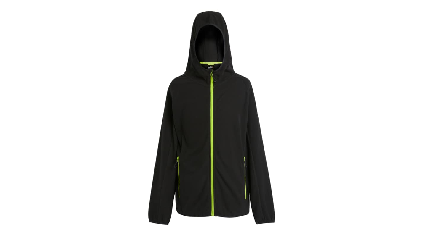 Giacca in pile Regatta Professional TRF690 per  Unisex, col. Nero/Lime, L, in 100% poliestere