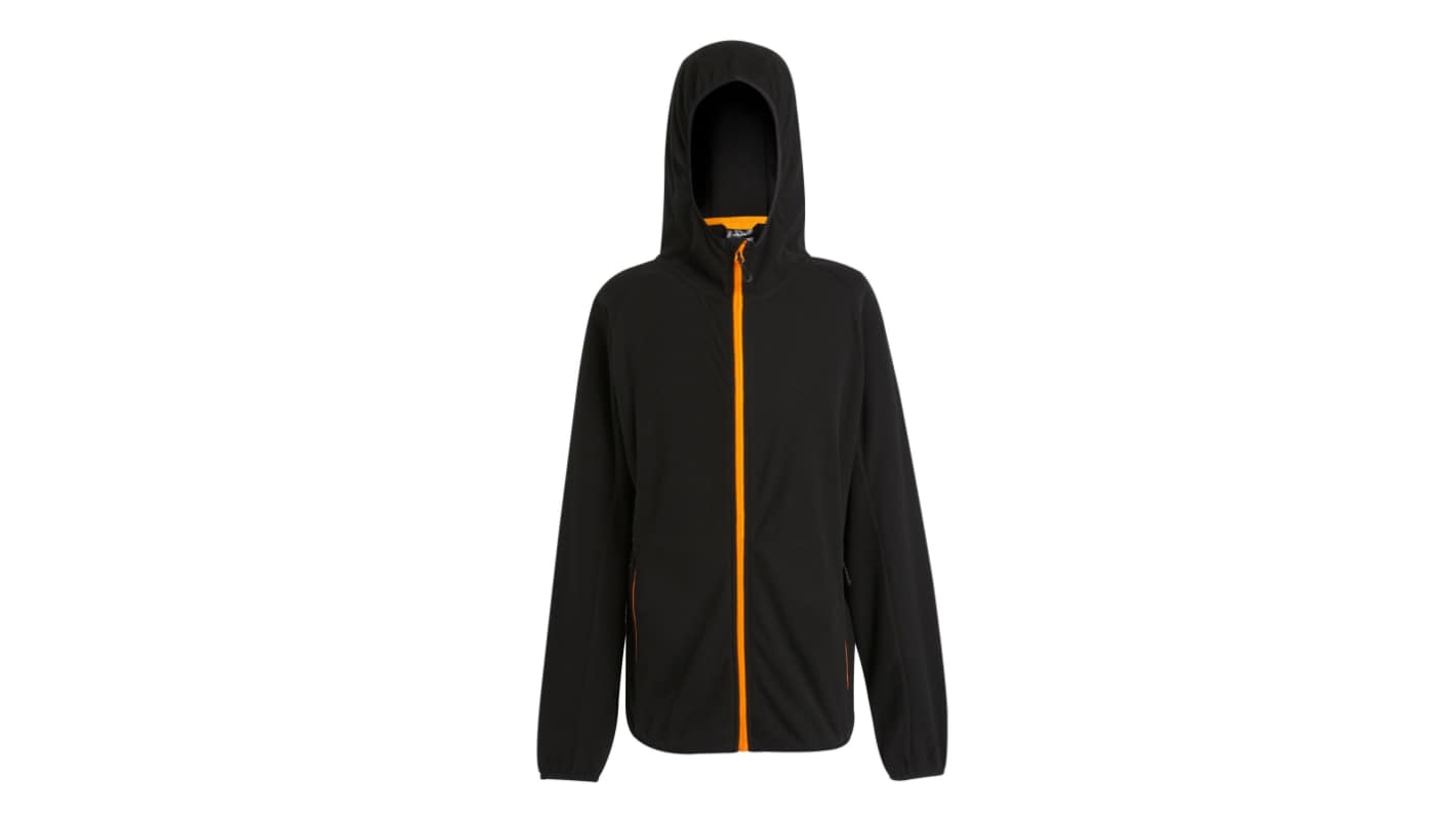 Giacca in pile Regatta Professional TRF690 per  Unisex, col. Nero, Arancione, L, in 100% poliestere