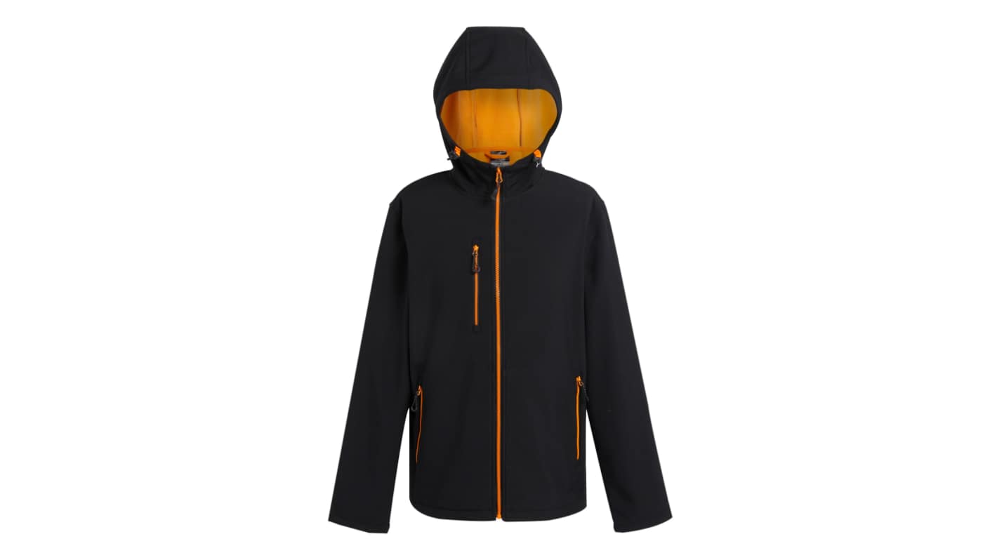 Giacca Softshell Nero, Arancione S TRA705