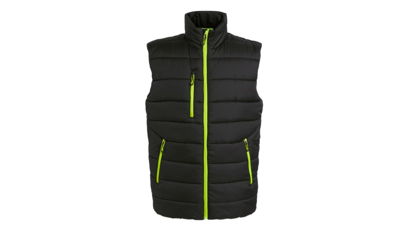 Regatta Professional TRA892 Black/Lime Bodywarmer, XXXL