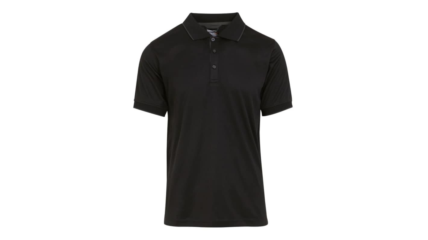 Regatta Professional Black, Grey Recycled Polyester Short Sleeve T-Shirt, EUR- 58 → 60