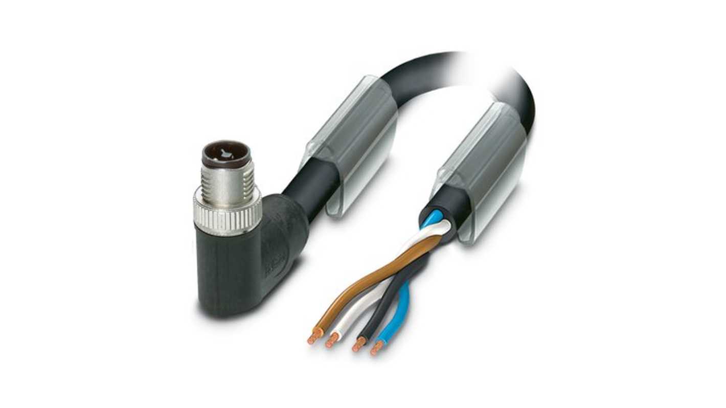 Phoenix Contact 10899, PVC, 10m 4 Core, Black, Grey Polyvinyl Chloride PVC Power Cable +80°C