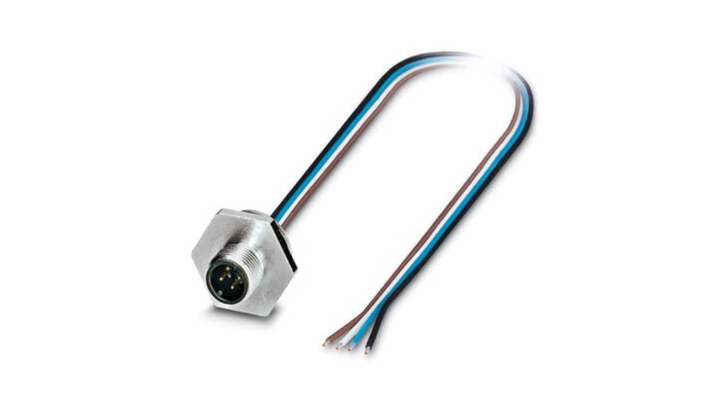 Phoenix Contact Circular Connector, 8 Contacts, Front Mount, M12 Connector, Plug, Male, IP67, SACC Series