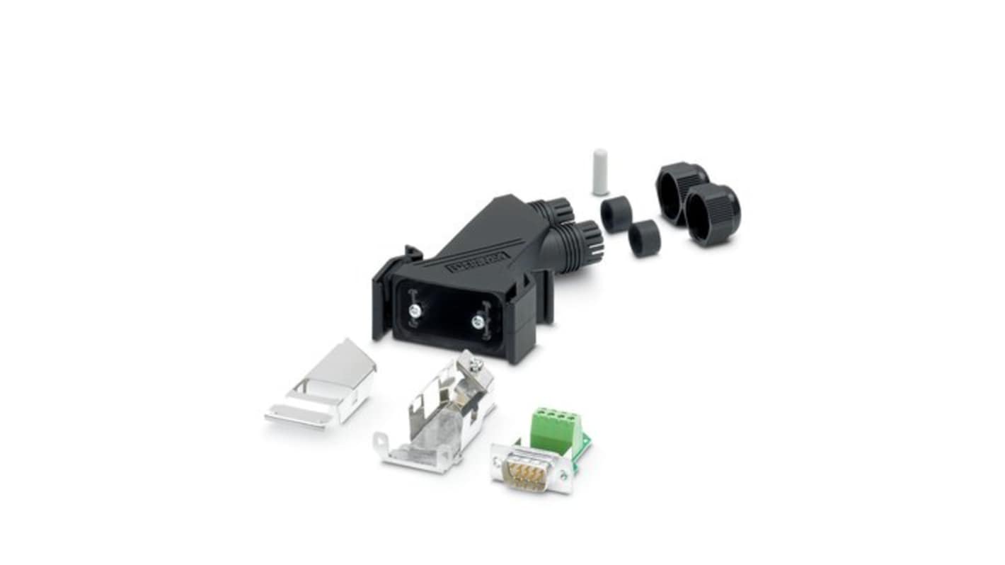 Phoenix Contact VS 9 Way Angled Screw D-sub Connector Plug