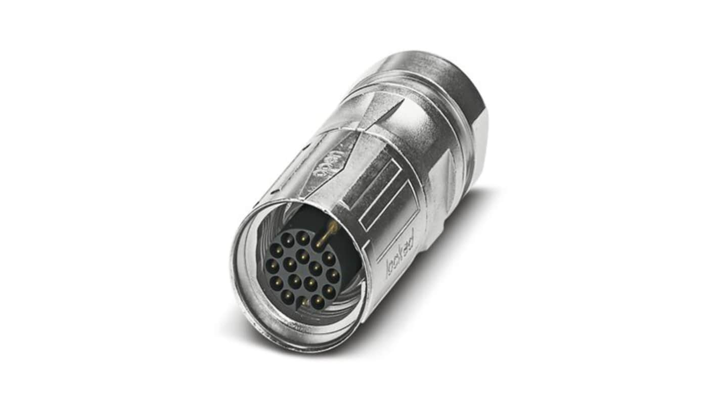 Phoenix Contact Circular Connector, 17 Contacts, Cable Mount, M17 Connector, Plug, Male, IP67, ST Series